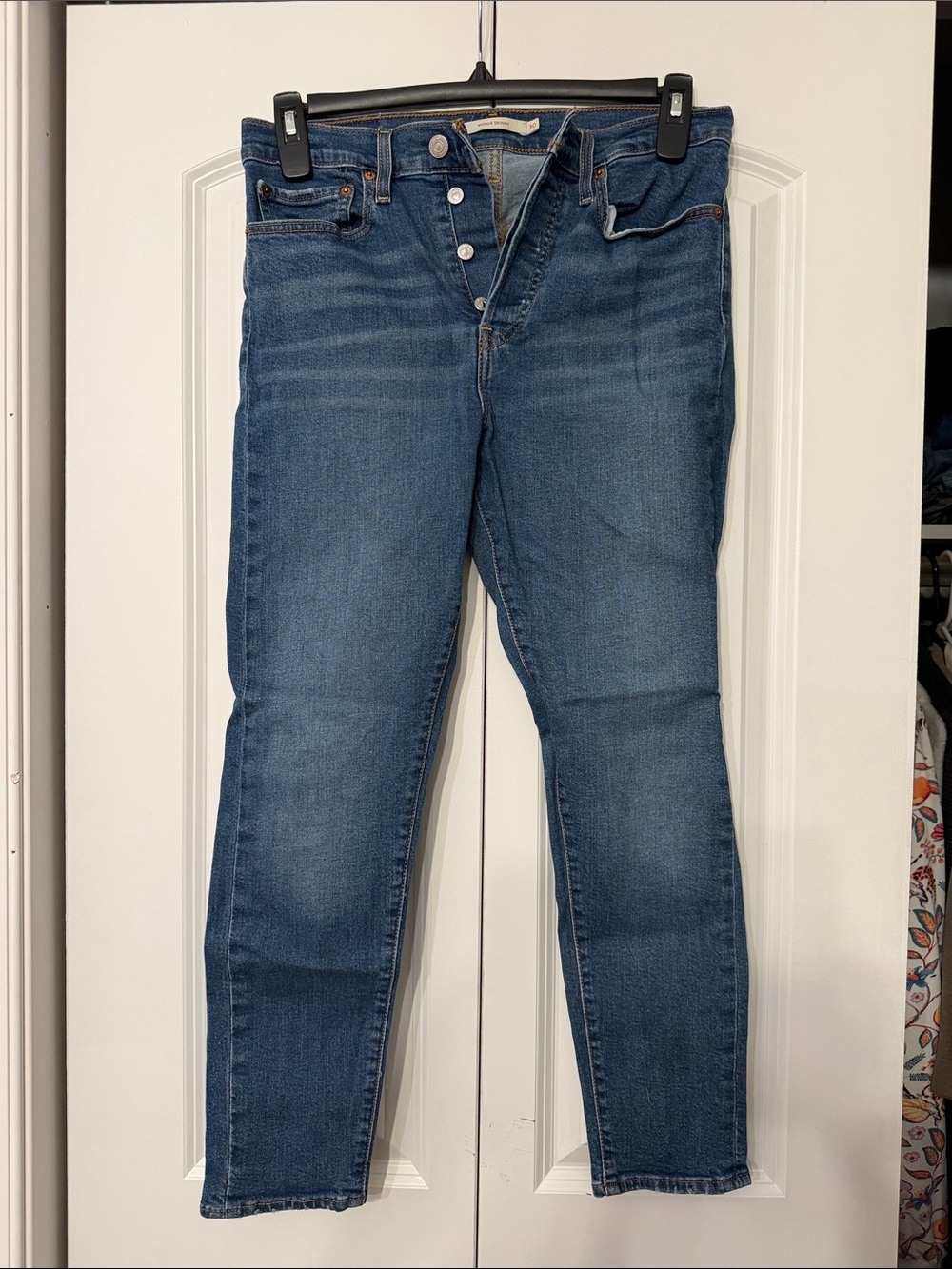 Levi’s Wedgie Skinny in a medium-dark wash